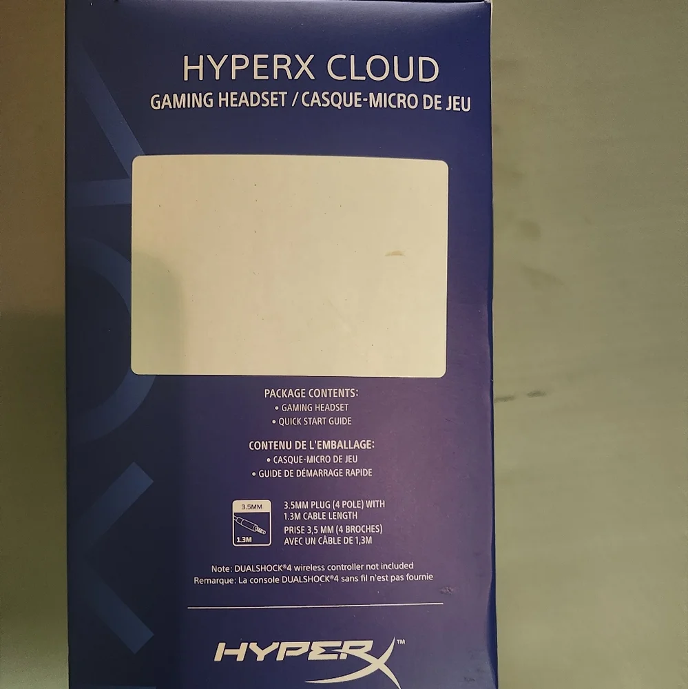 Hype Cloud Gaming Headset Black and Blue with Detachable Microphone